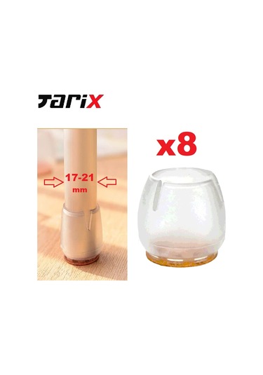 Pvc Sandalye Profil Ayak Pabucu Sessiz Yumuşak - S / Şeffaf Şeffaf