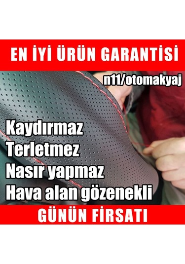 Opel Corsa Deri Oto Direksiyon Kılıfı Sarmalı Dikmeli Dikişli