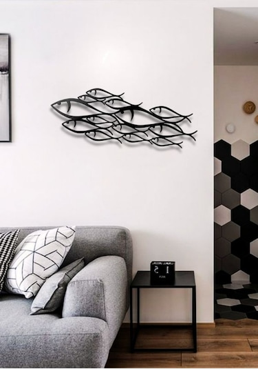 Family Fish Modern Metal Duvar Dekoru