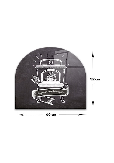 Decorita Cam Ocak Arkası Koruyucu | Oval Şekilli | Fırın