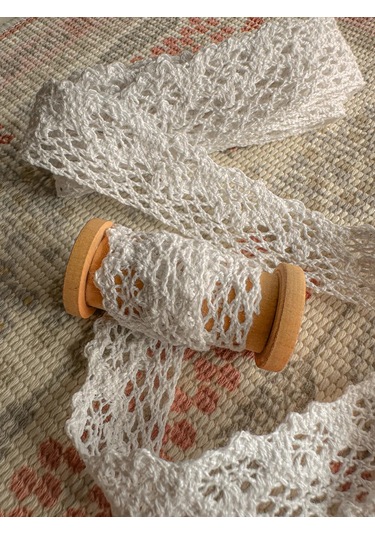 Sweet Night Pamuklu Dantel 5 Metre 2,5 Cm 393994896