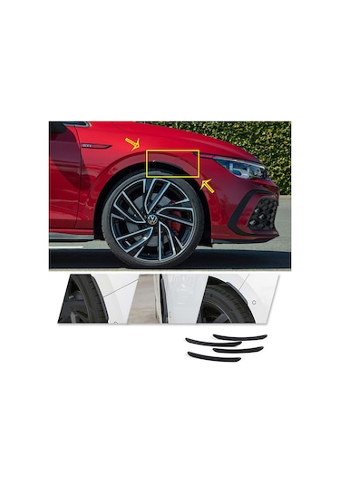 Vw Polo 2014-2017 Çamurluk Çıtası 4 Prç Mat Siyah Zarif Dodik