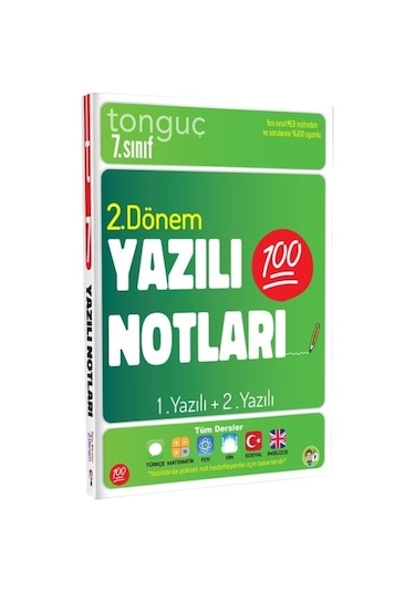 Tonguç 7. Sınıf Yazılı Notları 2. Dönem 1.+2. Yazı