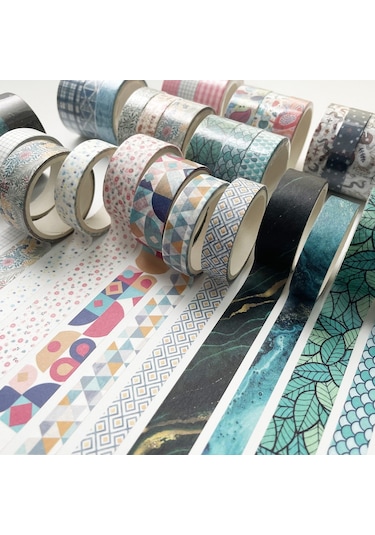 Cbtx 3 Takım/9 Rulo 4585 3m Kağıt Bronzlaştırıcı El Hesap Bant Seti Çiçek Yaprakları