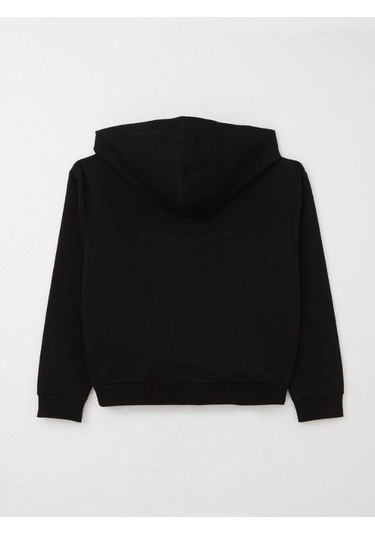 Kız Çocuk Kapüşonlu She Is Me Yazılı Eşofman Takım-15365 Siyah