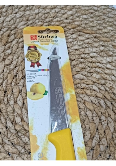 Sürmene 61004 Mutfak Bıçağı 9,50 Cm Sarı Çok Renkli