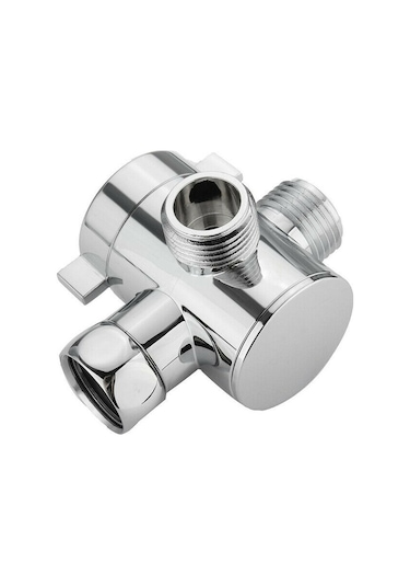 1/2 İnç 3 Yollu T-adaptör Banyo Duş Başlığı Kola Monte Yönlendirme Vanası Musluğu