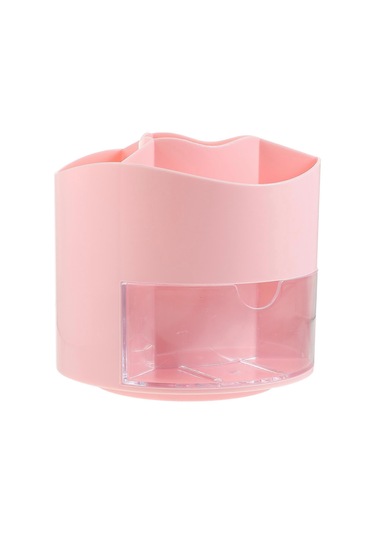 Ganzhoushop Kırtasiye Malzemeleri Düzenleyici Kırtasiye Kullanımı İçin Döner Kalemlik Kalemlik Ofis İçin Basit Ve Şık Tasarım 13.5x13.5x12cm 1paketpembe