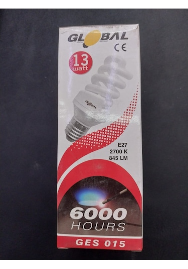 Global 13 Watt E 27 Günışığı Tasarruflu Ampul
