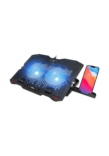 Addison Ad-s1 Storm Mavi Led Işıklı 2 Fanlı 2 Usb Dc 5v 125 125 20mm Notebook Soğutucu Stand