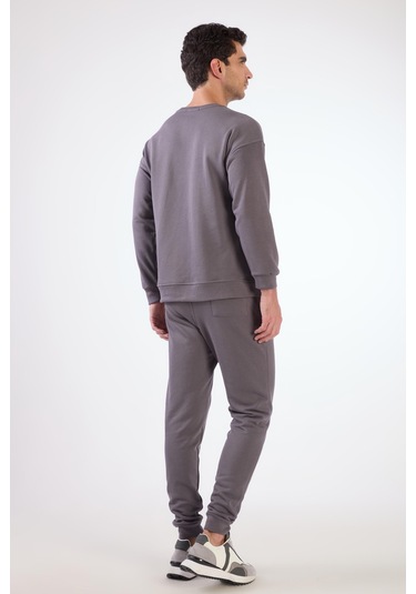 Dufy Antrasit Bisiklet Yaka Regular Fit Erkek Sweatshirt Antrasit