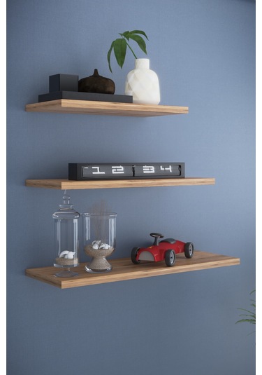 Dekorfim DF05102AC 3'lü Dekoratif Raf Duvar Rafı