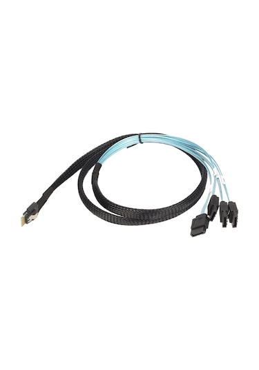 Springsun Sff-8654 İle 4 Sata 7pin Bağlantılı 12gbps Hızlı Veri Transferi Sunucu Disk Dizisi Sas Kablosu 1m