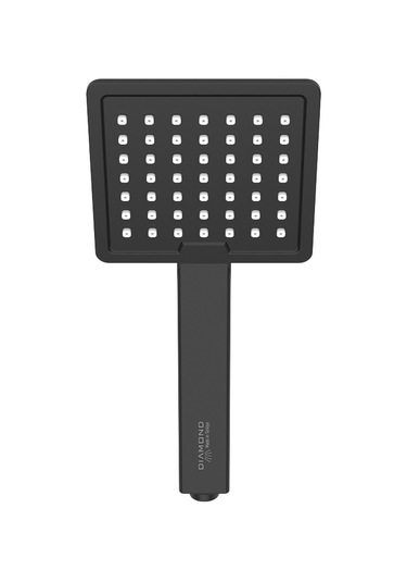 Diamond Colour Serisi Frame Siyah Krom Sürgülü Duş Seti Kare