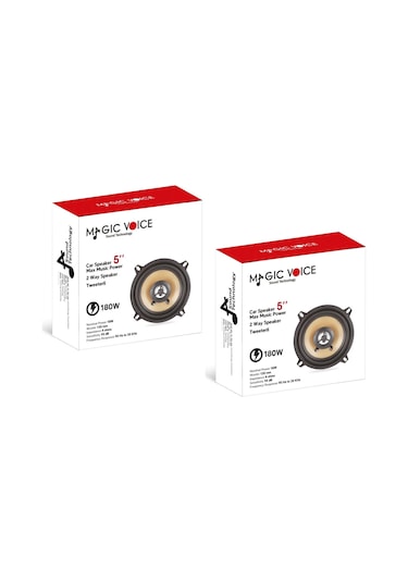 13 Cm 180 Watt Tweeterlı Oto Hoparlör Takımı