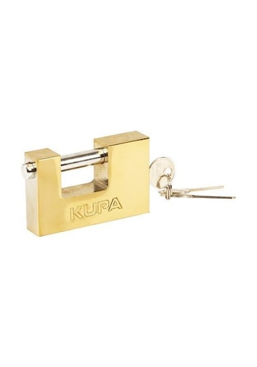 Kupa Kayar Milli Asma Kilit Sarı 80 Mm.