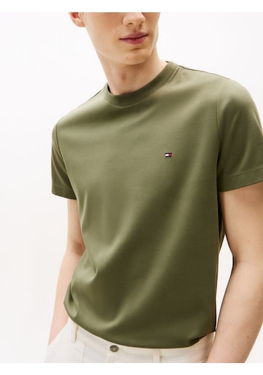 Tommy Hilfiger Mw0mw33202 Luxury Erkek Tişört Yeşil