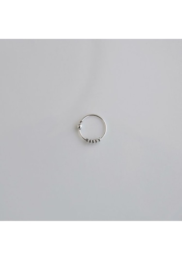 Heppii Antik Halka Model Gümüş Hızma Kıvrım Detaylı Gümüş