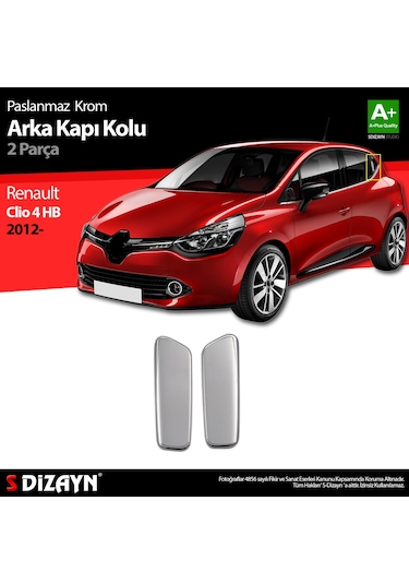 S-Dizayn Renault Clio 4 Hb Krom Arka Kapı Kolu 2 Prç. 2012 Üzeri