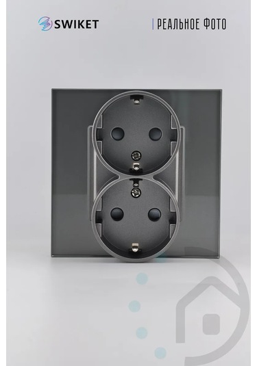 Lajt Haus Çiftli Cam Gömme Topraklamalı Priz 390145017 Çift Priz