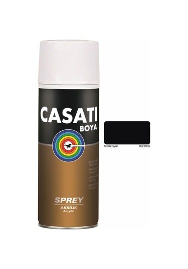 Siyah Akrilik Sprey Boya 400 Ml Ral 9005-360