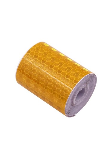 Sarı Mükemmel Kendinden Yapışkanlı Dekoratif Kullanımı Kolay Araba Plakası Yansıtıcı Uyarı Emniyet Bandı Araç Malzemeleri