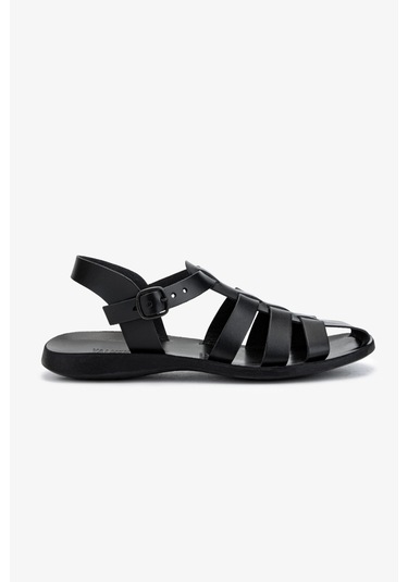 Valmenti Erkek Hakiki Deri Siyah Düz Sandalet 1152 019 Erk Sndlt Y25 Nero Siyah