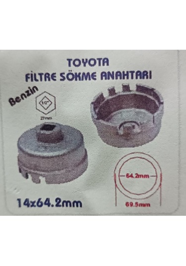Toyota Filtre Sökme Anahtarı Benzinli
