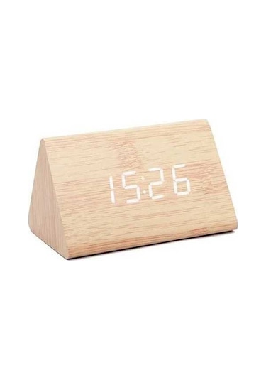 Trendooze Tarih Sıcaklık Saat Saat Masa Göstergesi Fx Dijital Alarmlı Ahşap Jy