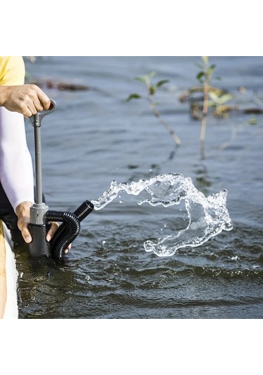 Chuangyinshop Portable Underwater Pump 1 Set Manuel Dalgıç Pompası Tekne Kano Acil Durum Tahliye Pompası