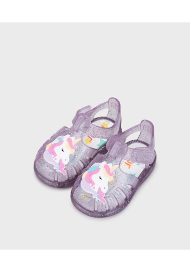 Igor S10341 Tobby Unicornio Çocuk Sandalet Simli Lila Lila