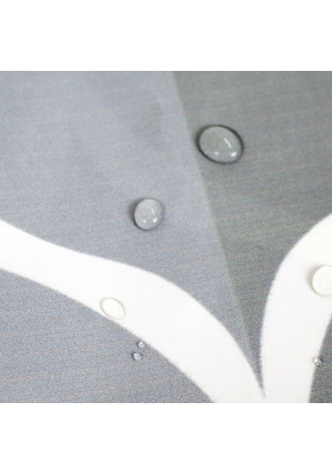 Lebıhmurah Bf1654 Duş Perdesi Su Geçirmez Çevre Dostu Modern Geometrik Çabuk Kuruyan Baskı Banyo Tuvalet İçin Saflık Ev Polyester Gri