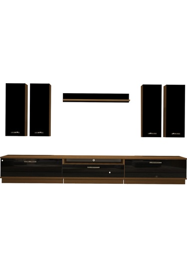 Decoraktiv Trendstyle 8d Mdf Tv Ünitesi Tv Sehpası Ceviz - Siyah