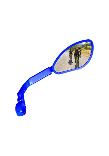 Yifomall Sağ Taraflı Mavi Bisiklet Geribakıcı - 360 Derece Döner, Genişletilebilir, 21-26 Mm Direksiyon Uyumlu, Çelik Lensli, Bisiklet/scooter İçin