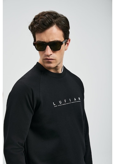Lufian Erkek Cooper Sweatshirt 112030177 Siyah Siyah