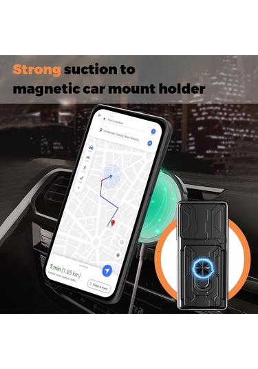 Oppo A5 Pro Pc Kılıfı + Tpu Destekli Telefon Arka Kapağı Ve Kamera Kaydırıcısı - Siyah Siyah