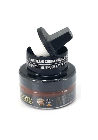 Fabcare Cam Kavanoz Krem Deri Ayakkabı Boyası - Açık Kahverengi - Açık Kahverengi