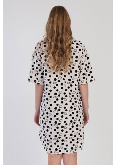 Kadın Kısa Kol Ekru Gömlek Tunik C7t3n0113 001