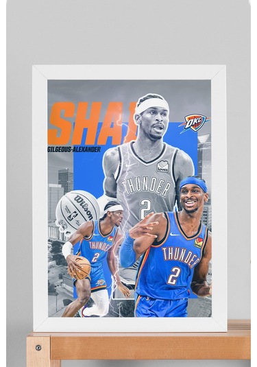 Shai Gilgeous Alexander Çerçeveli Tablo - Basketbol Nba Posteri Tablo
