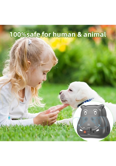 Köpekler İçin Akıllı Havlama Önleyici Cihaz Kapalı Siyah