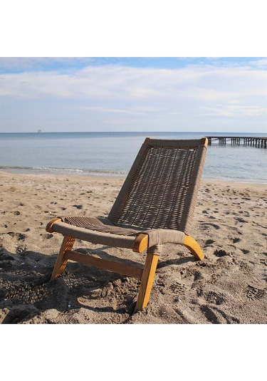Beylerbeyi Ahşap Bahçe Balkon Sandalyesi -Kestane Ahşap