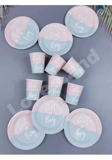 Love Land Cinsiyet Partileri İçin Tek Kullanımlık Parti Takımı 12 Kişilik 178942133 Diğer