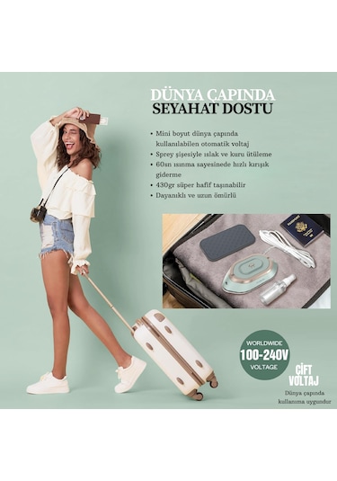 Rowenger Nb301 Mini Seyahat Ütüsü Çift Voltaj Dünya Çapında Kullanıma Uygun Green