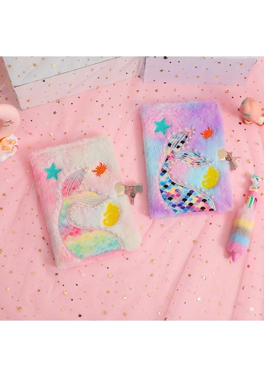 2 Adet A5 Karikatür Denizkızı Kuyruklu Defter Çocuk Hediye Seti