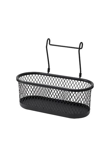 Asılır Baharat Rafı MeridyenDukkan 31x16 cm Siyah ,Çelik Baharatl