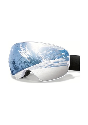 Oldfriend Poat Kayak Gözlüğü Siyah Yeşil Lens Anti Fog Kar Sporları Kışlık