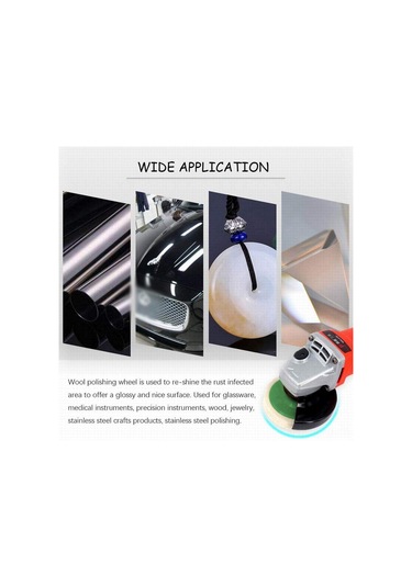 Symbee 10 Adet 100mm Yün Cila Tekerleği - Ahşap, Metal Ve Plastik İçin Dayanıklı Parlatma Pedleri