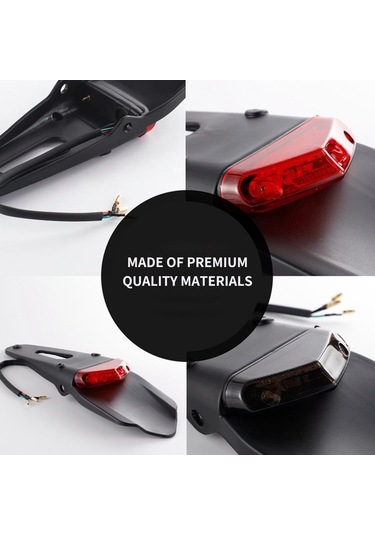 Pazly Evrensel Off-road Araç Ve Motosiklet Çamurluğu Led Arka Işıklı, Güçlü Yansıtma Destekli