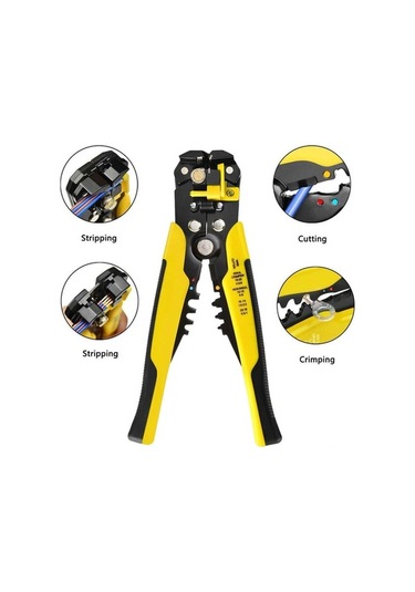 Pazly Reedark Otomatik Kabuk Soyma Pencesi, 24-10awg Kablo Kesme & Sıkma Aleti, Sarı, Kullanımlı Kablo İşleme Aleti Sarı