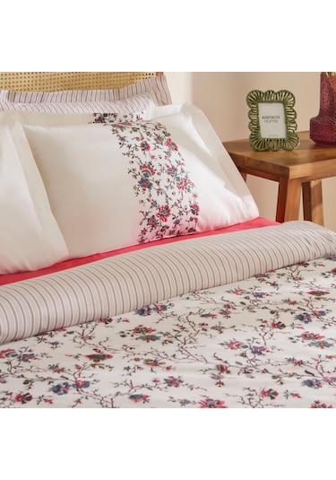 Karaca Home Inara %100 Pamuk Tek Kişilik Nevresim Takımı Kırmızı Kırmızı